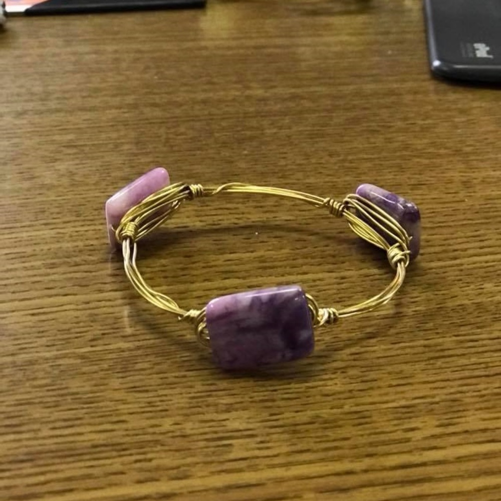 bourbon & boweties inspired wire wrapped bracelet